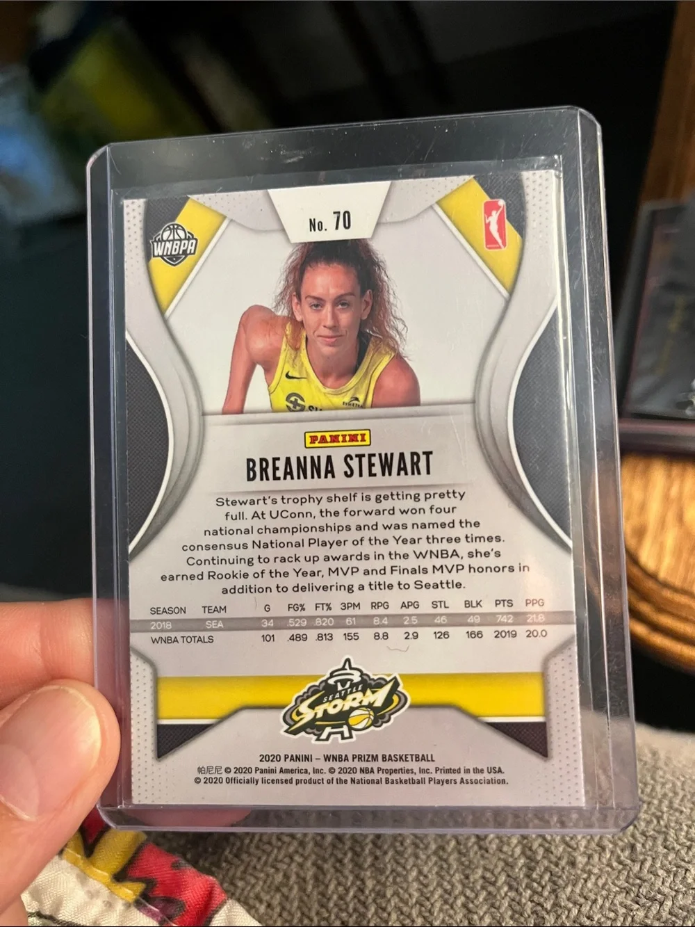 2020 WNBA Panini Prizm Brianna Stewart Rookie Card Seattle Storm